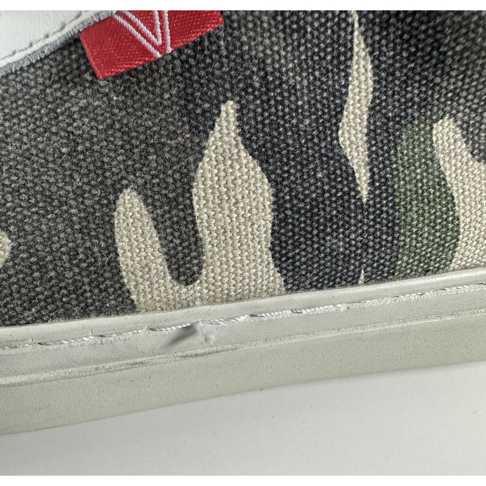 Veronica Beard Sami Camo Canvas Lace-up Sneakers Leather Lining Shoes 39 US 8.5 - Picture 12 of 16